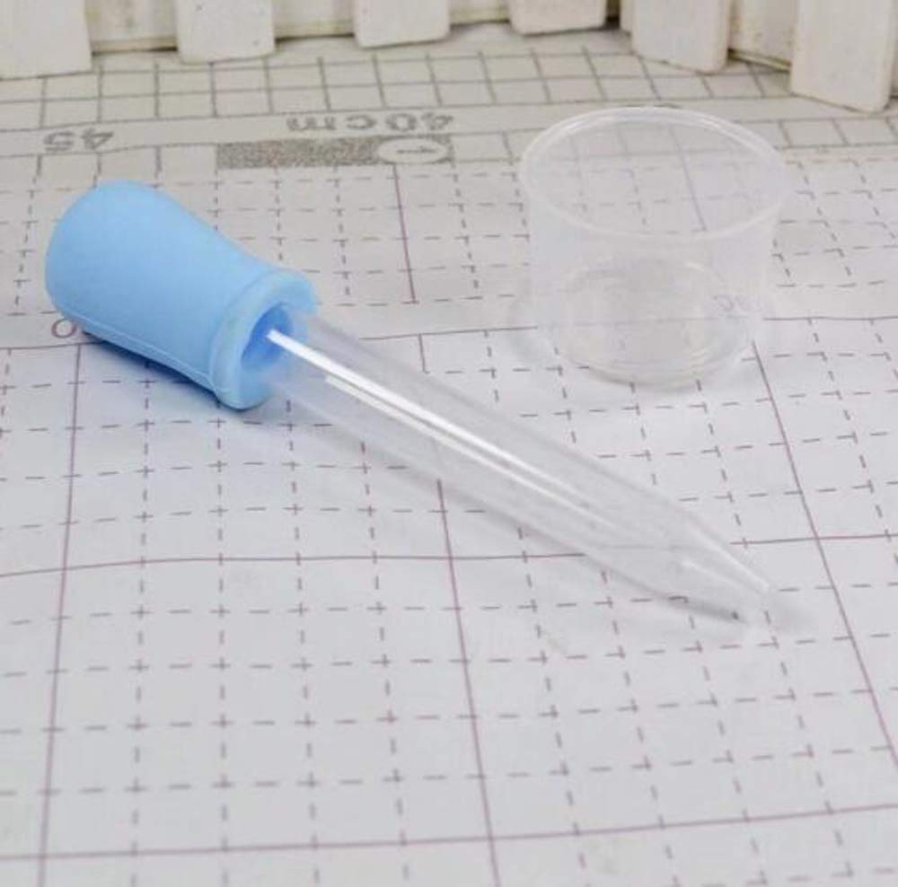 HJ Baby Medicine Liquid Droppers with Graduated Markings for Babies Pack of Droppers, (Blue, 100)
