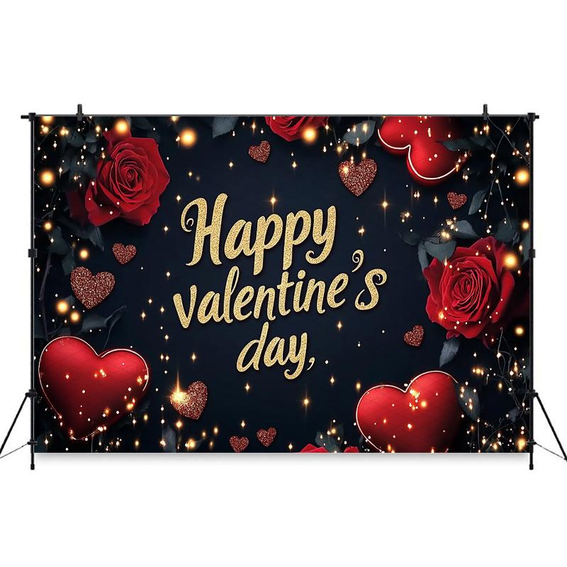 Mocsicka Happy Valentine's Day Photo Background Flowers Door Red Rose Love Wallpaper Decorations Adult Princess Wedding Backdrop