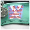 Longchamp X Robert Indiana Kollaboration Indiana Serie Love Knopfverschluss Canvas und Leder Schulter Crossbody Tragetasche Damen Handtaschen 10227BBA545