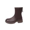 [Yushilai] Leather Merad Martin Boots Women's 2025 New Autumn and Winter Thick-soled Height-increasing Versatile Short Boots