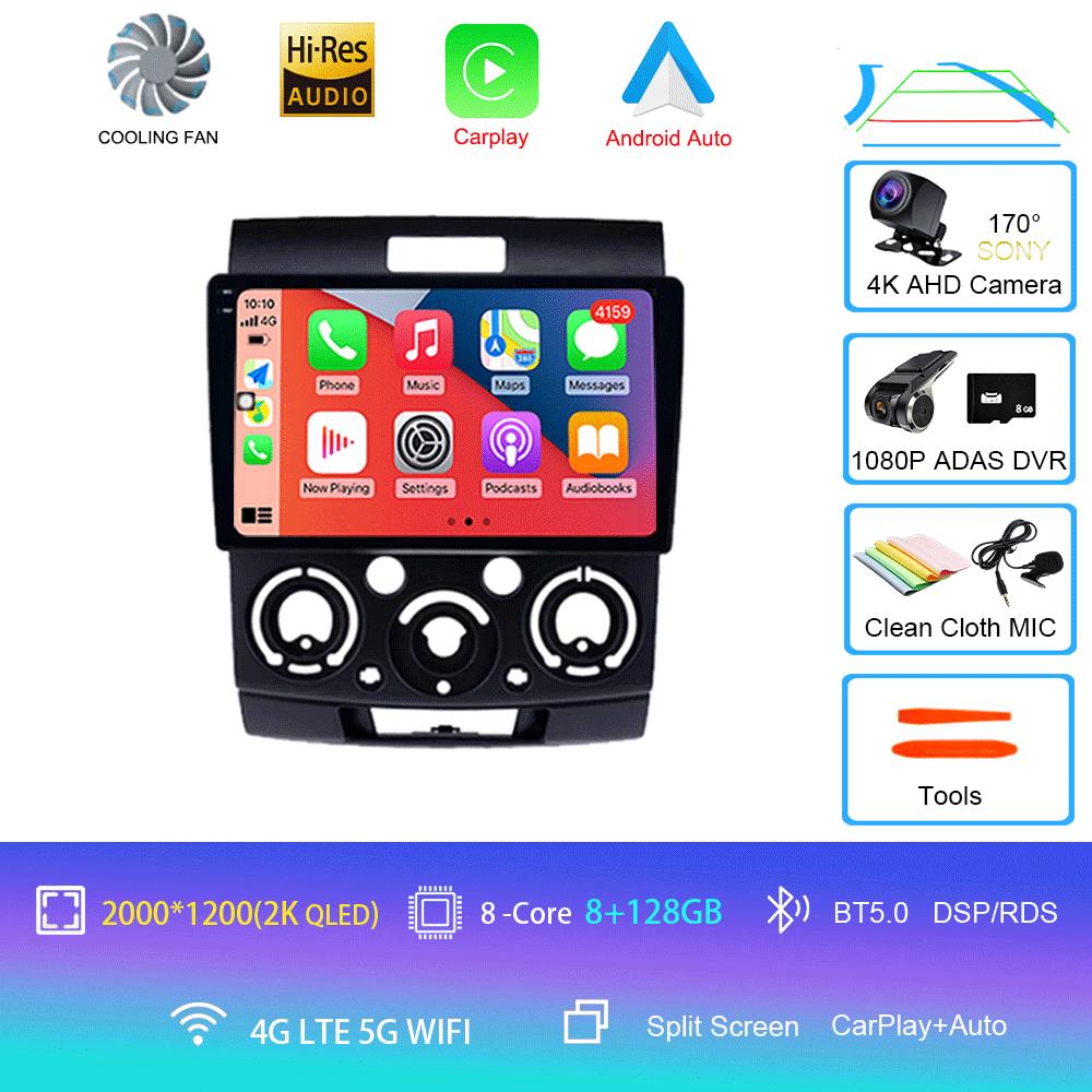 for Ford Everest Ranger Mazda BT50 BT-50 2006-2010 Car Radio Autoradio Multimedia Stereo Player Carplay Android 14 2din