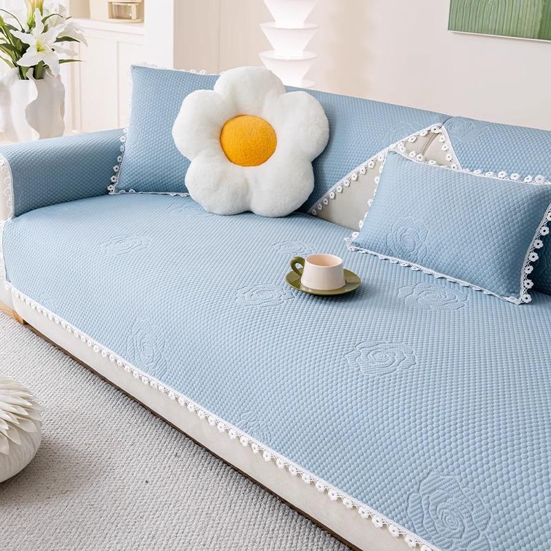 Cooling Doudou Ice Silk Sofa Cushion Summer Mat Seat Cushion Non-slip Sofa Cover 2025 Cover Cloth Towel