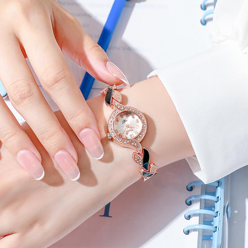 Women's Ceramic Strap Quartz Watch with Luxury Bracelet