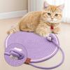 Portable Round Cat Scratcher Woven Cotton Rope Pet Rest Mat Durable and Scratch Resistant with Ball Cat Toys Kitten Supplies