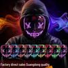 LED Halloween V-Face Glowing Mask - Cold Light PVC Ghost Masquerade