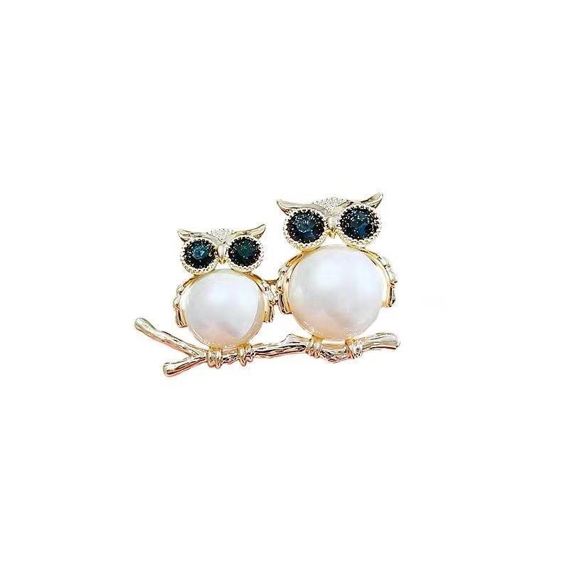 

Элегантная медная брошь в виде совы - Высококачественный аксессуар-булавка для корсажа для пиджаков золотистый