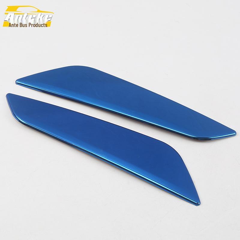 Compatible 17+ 5 Series Front Fender Sticker Sequin & Door Stainless Steel Fender Car Accessories.