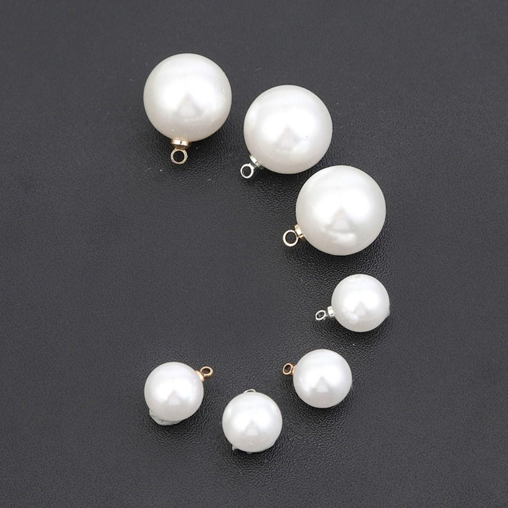 10PCS Handmade Imitation Pearl Clothes Decor DIY Dangle Earrings Pendant  Zipper