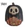 Retro Crackled Paint Ornaments Halloween Wooden Ornaments, Distressed Pumpkin/Cat Decorations, Desktop & Wall Textured Wood Craft Decors for