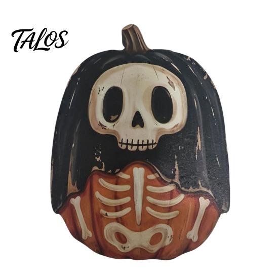 Retro Crackled Paint Ornaments Halloween Wooden Ornaments, Distressed Pumpkin/Cat Decorations, Desktop & Wall Textured Wood Craft Decors for
