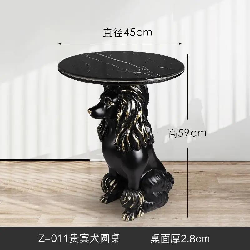 Side Table, Corner Table Supercrystalline Desktop Animal Series Dog Shaped Coffee Table Home Decor