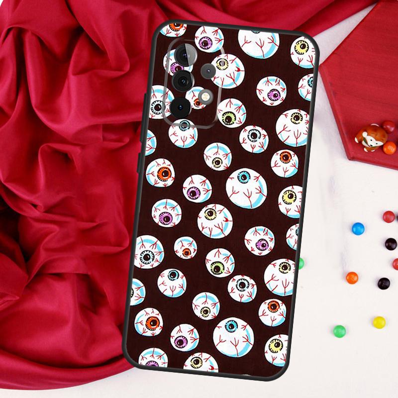 Crazy Eyeball Pattern For Samsung Galaxy A56 A36 A26 A16 A05 A06 A22 A32 A52 A54 A34 A14 A55 A15 A53 A33 A35 Case