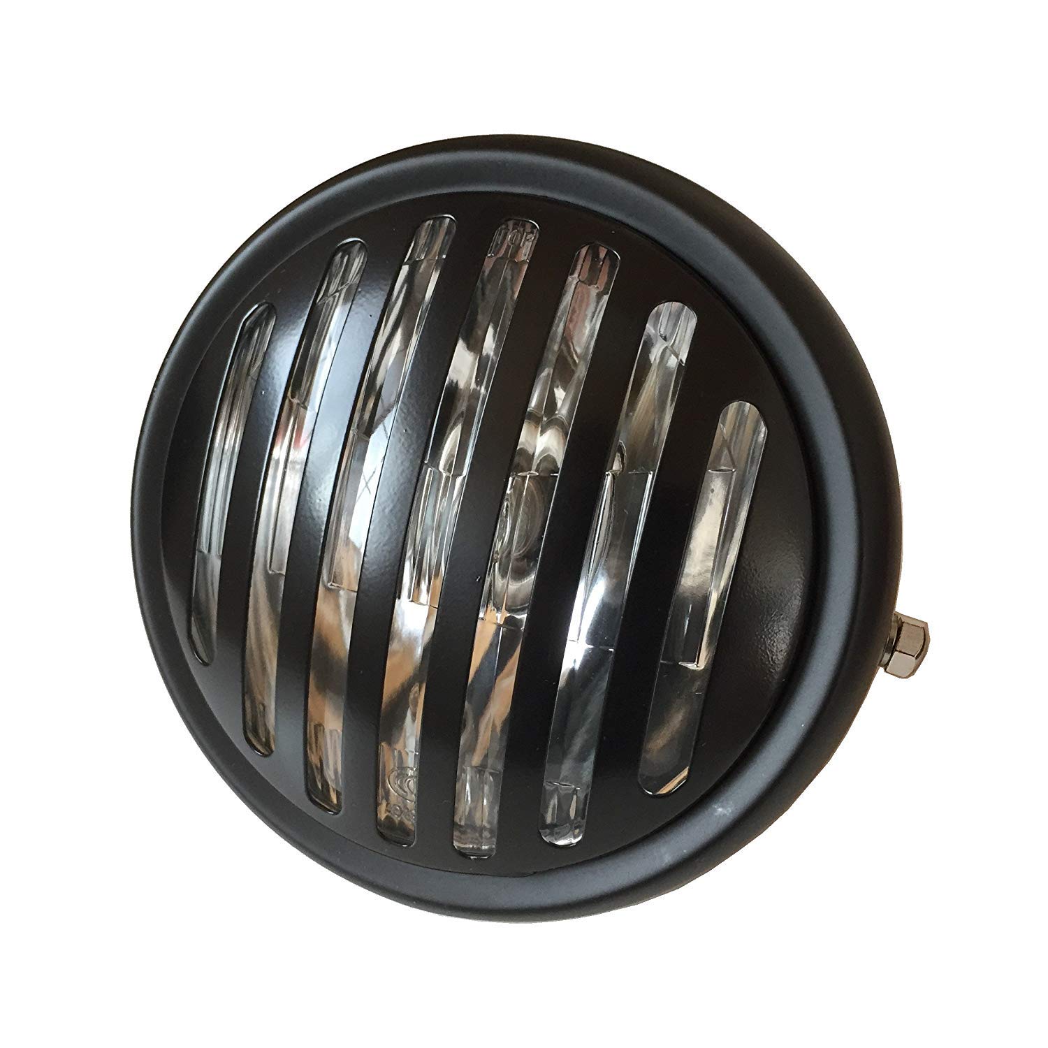 

Karun Universal 12V Headlight for Vintage Black 4 Clear Motorcycles, (Yellow Lens) (Type Lens)