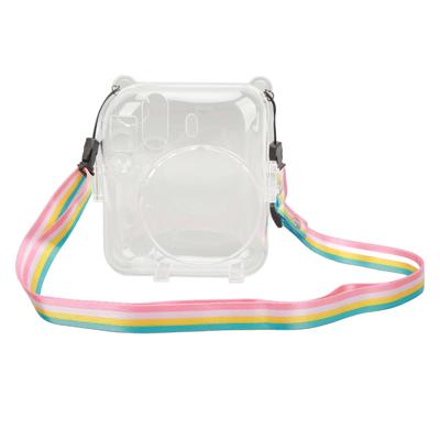 Instant Camera Shell Case PC Transparency With Adjustable Shoulder Straps Protective Instant Camera