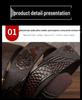 Retro Dragon Carved Pattern Automatic Buckle Leather Belt – Domineering Men's Fashion Accessory