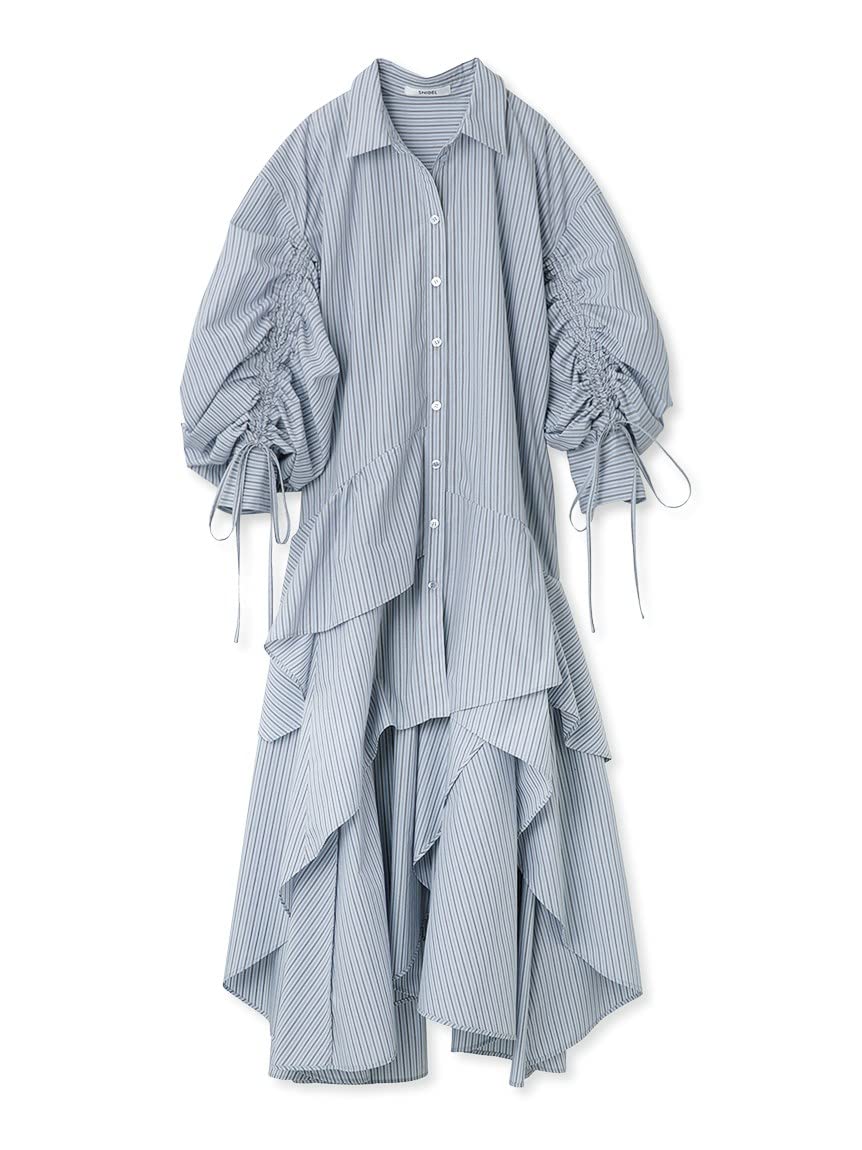 

Volume irregular hem dress SWFO231100 STRIPE 0 [SNIDEL] Women s