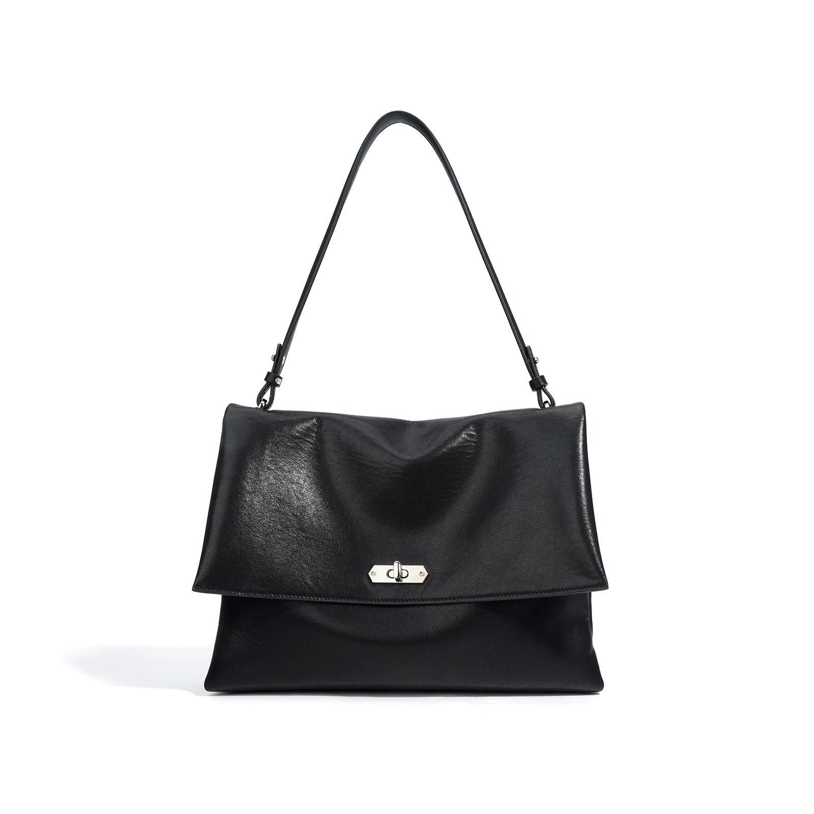 

2025 Women s Genuine Leather Hobo Tote Bag with Large Capacity and Niche Design for Commute and Crossbody Use