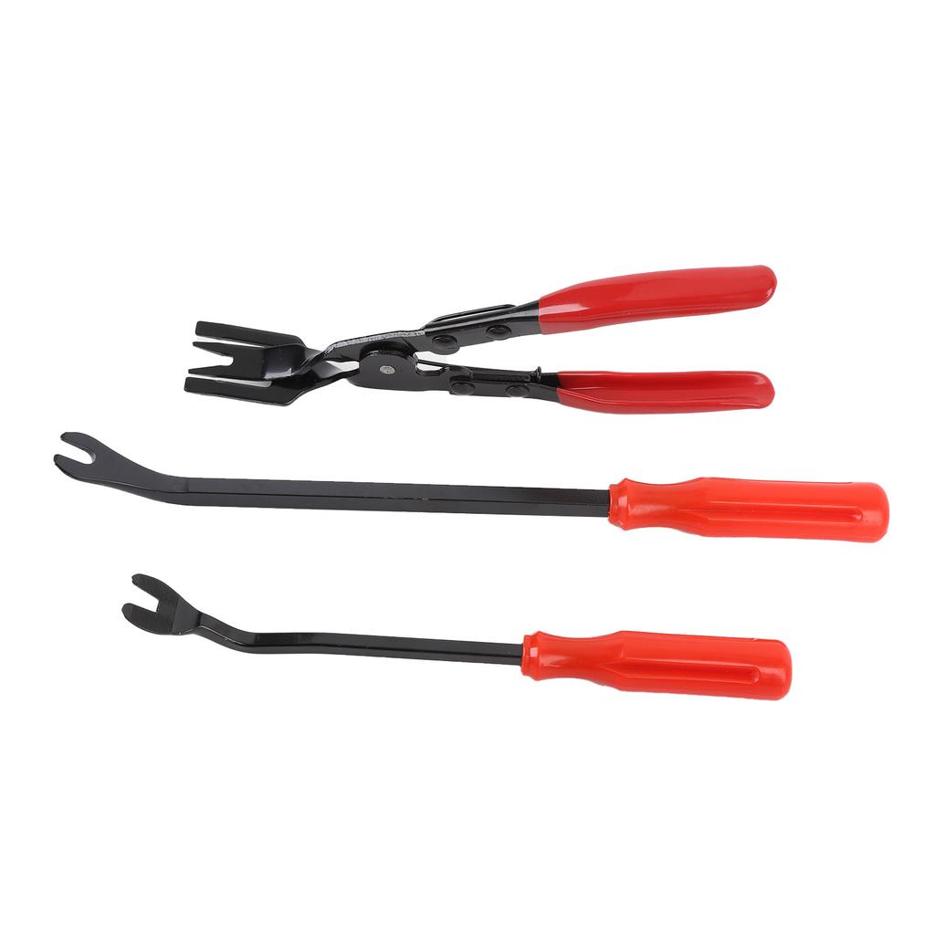 3 ST Bilklädselborttagningsverktygssats Rostfritt Stål Clipstångssats Bildörrpanel Instrumentbräda Reparationssats