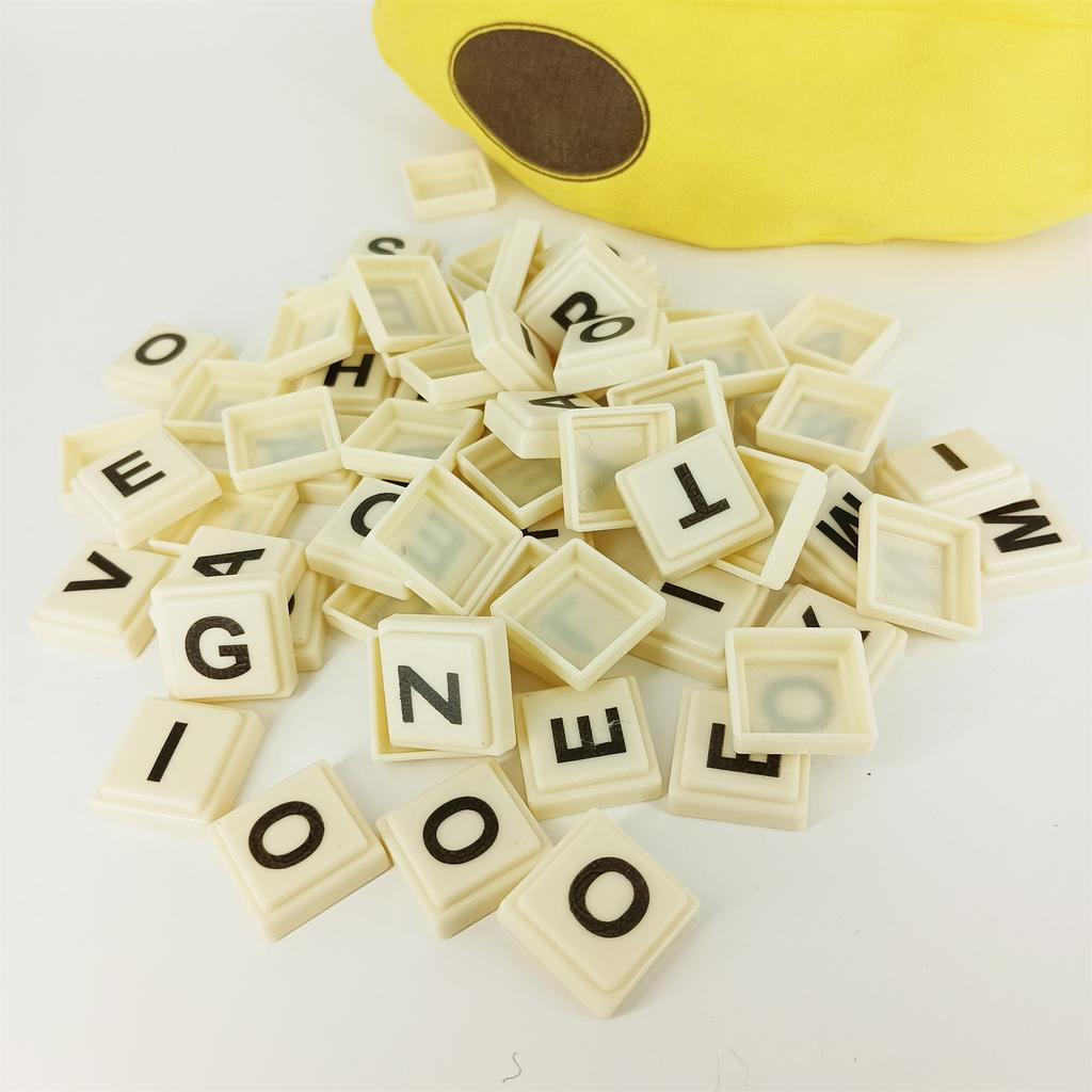 Family Portable Board English Game Crossword Puzzle Set With Banana Pack