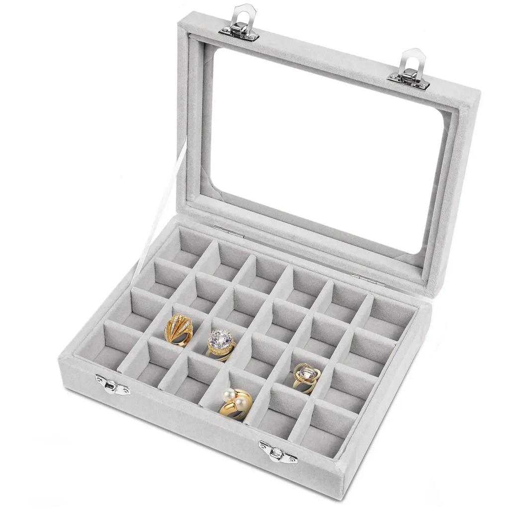 NEW Jewelry Box with Large Capacity for Earrings, Rings, Necklaces and Nail Art Decorations, Jewelry Organizer Case