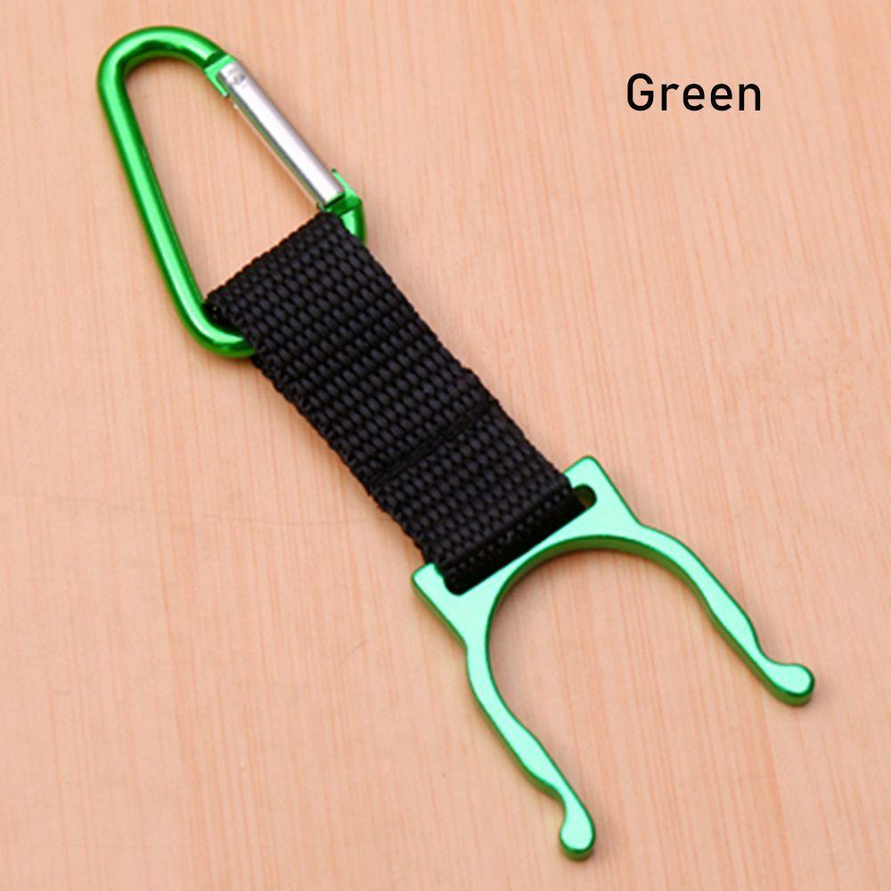 New Arrival Sports Outdoor Kettle Buckle Carabiner Water Bottle Holder Camping Hiking Aluminum Rubber Buckle Hook High Quality