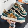 National Niche Hong Kong Style Leisure Sports Denim Canvas Low-top Board Shoes Breathable Thick-soled Heightening Autumn Shoes