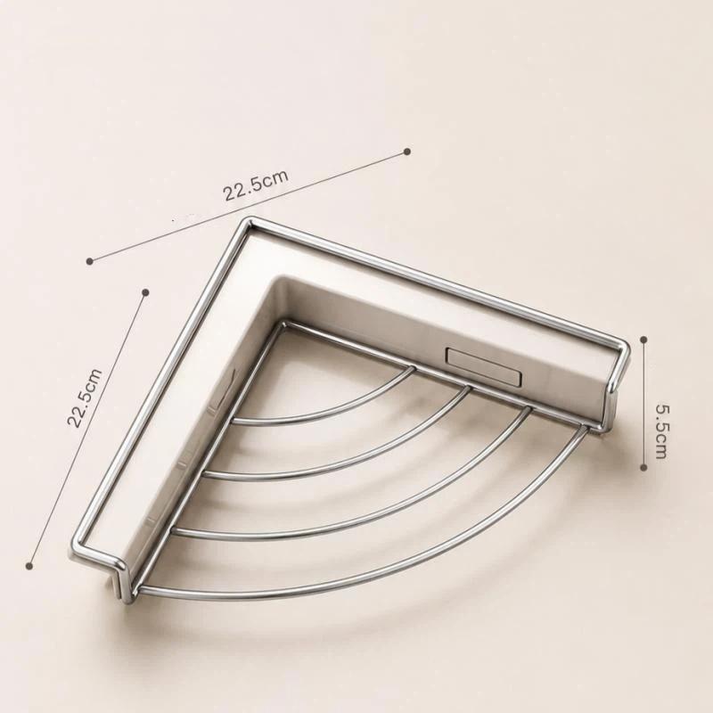 Stainless Steel Sink Corner Drain Rack Punch-free Durable Storage Stand for Sponge Dishcloth Soap Kitchen Accessories