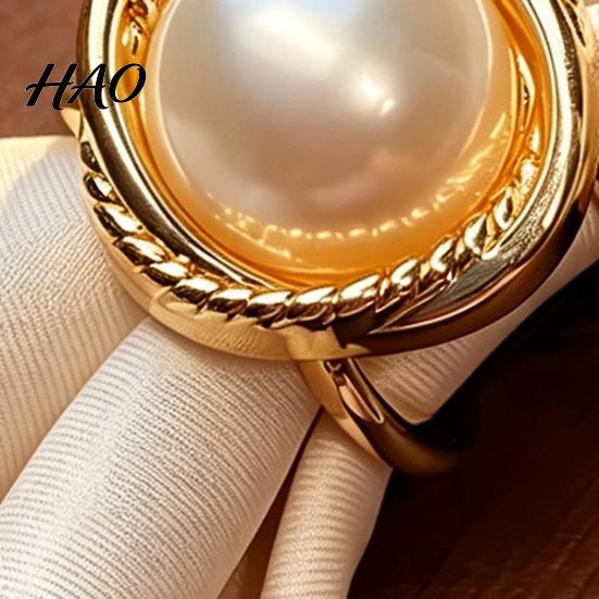 Vintage Style Scarf Ring Alloy Silk with Faux Pearls, Clip Rings for Women, Formal Dress Holder Round Buckle Clip, Elegant Retro Dresses And