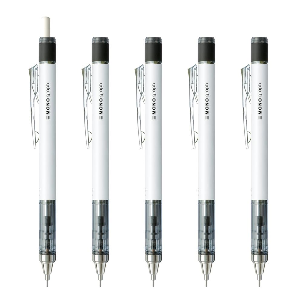 Tombow Pencil MONO Graph Mechanical Pencil White 0.5mm 5-Pack DPA-134A-5P белый
