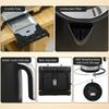 Sleek Textured Kettle and Four-Slice Toaster Set - Black