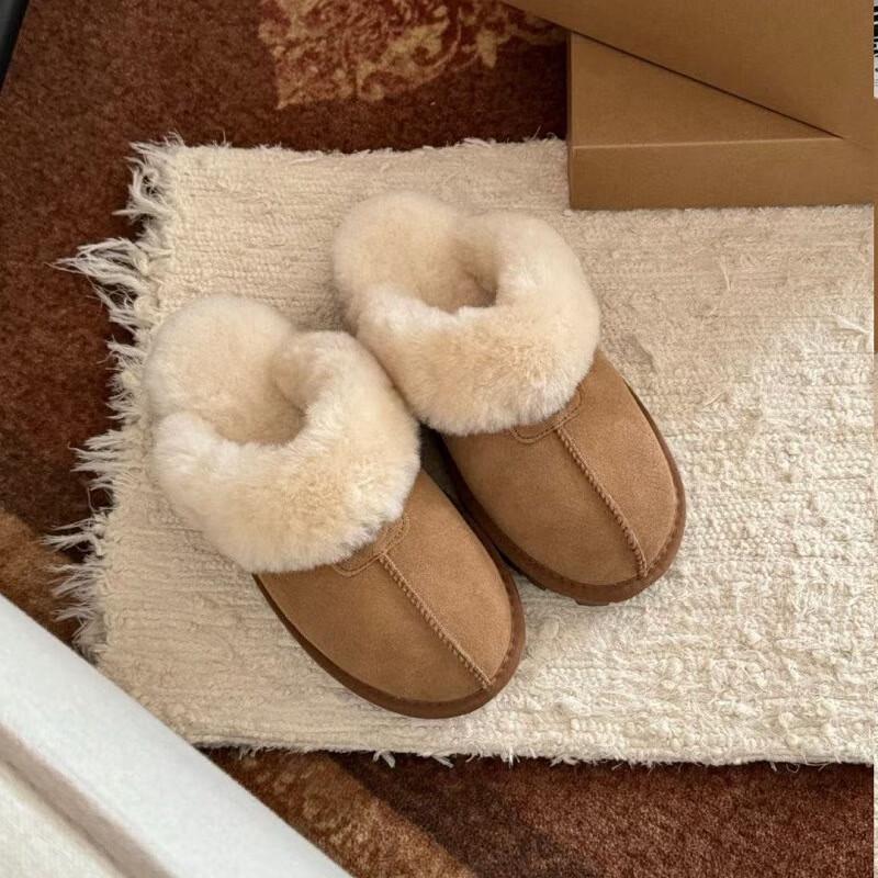 Women s Sheepskin Lined Slip-On Snow Boots 35