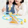 Educational Ducks Track Playset Present for 3 Year Old Boys Girls, Funny Automatic Stair-Climbing Ducklings Cartoon Race Track Set, Festive Decoration
