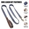 PU Leather Dog Leash 4.5ft Dog Leash Durable Pet Walking Lead Rope With Soft Touch Handle Strong For Small Medium Large Dogs Pug