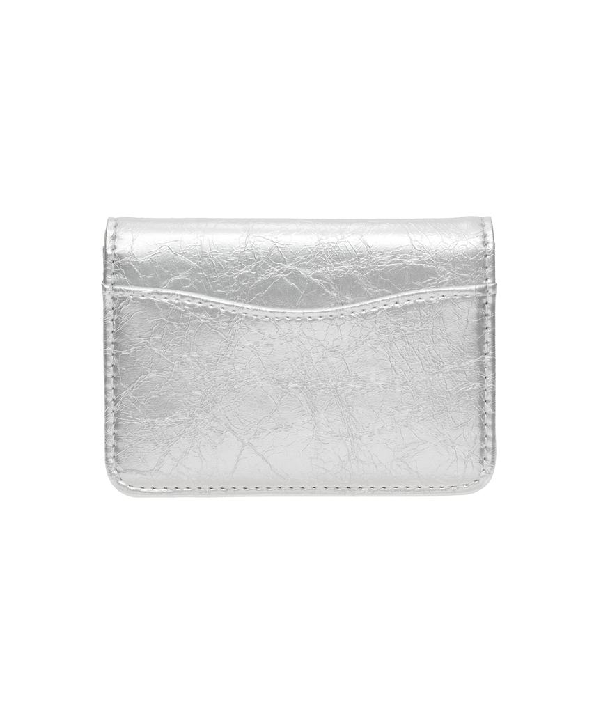 Lemasque Pie Heart Photo Slot Card Holder Silver