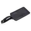 Luggage Baggage Tag Rain Proof PU Leather Soft Lock Design Stylish Luggage ID Label for Travel and Business Trip Black