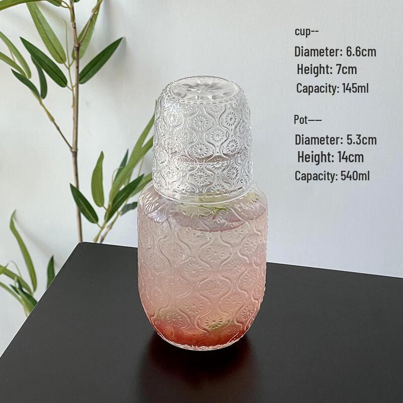 ZISIZ Винтажный гравированный стеклянный набор для чая