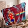 Lamine Yamal Personalisierte Fleecedecke Mit Fußball Logo, Benutzerdefinierter Name Text Weich Warm Heimdecke