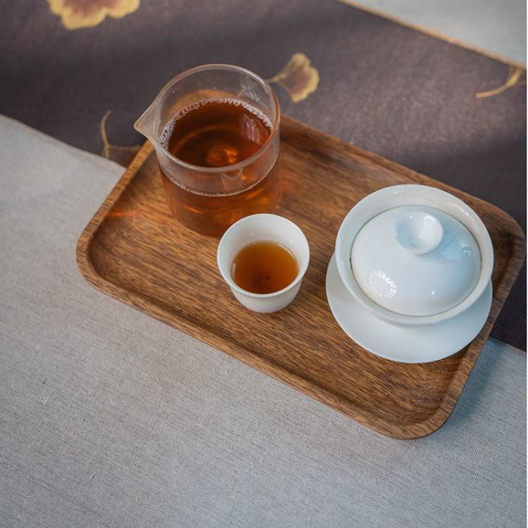 Solid Wood Coffee Table Snack Tray - Chinese Style Nut & Candy Box