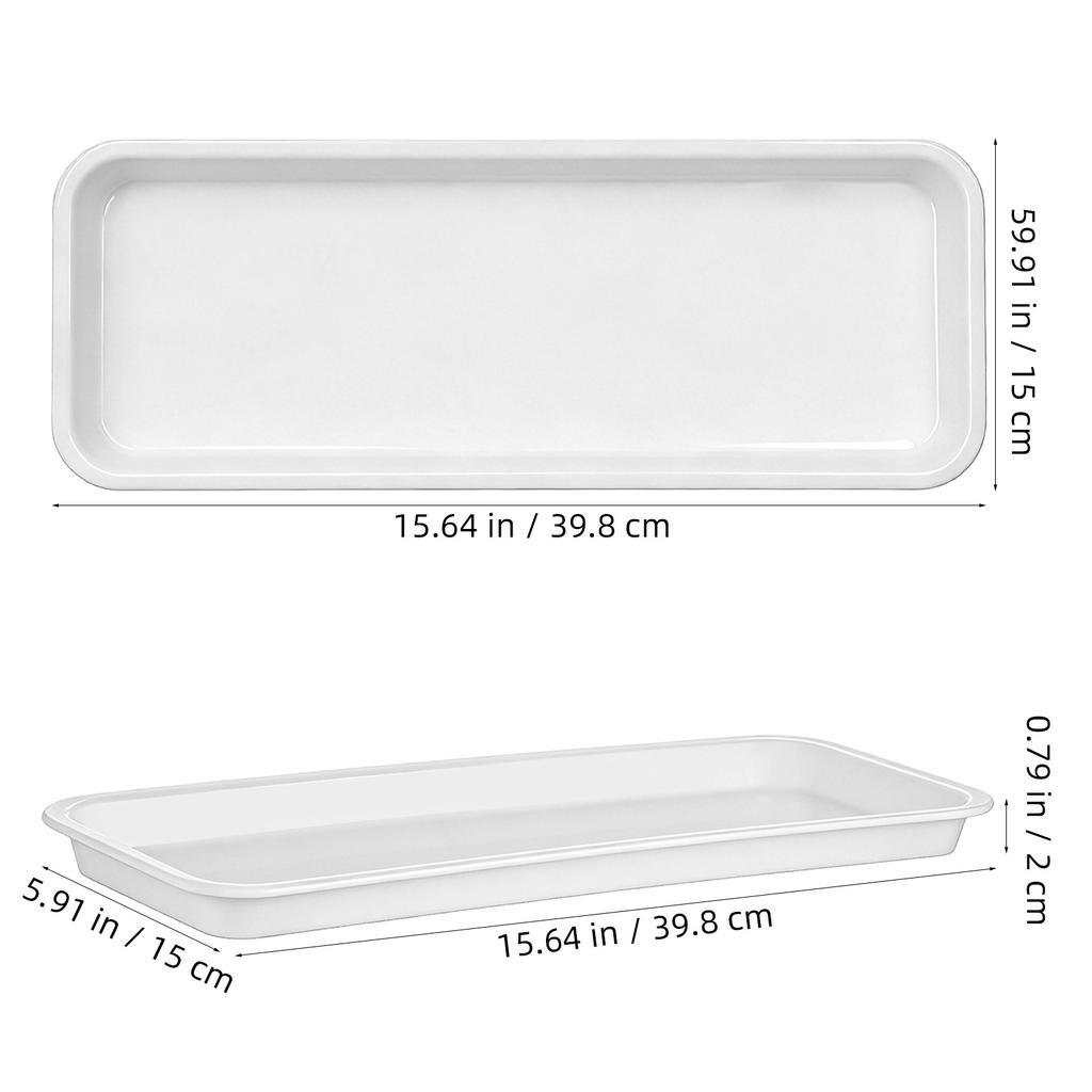 10Pcs Reusable Plastic Plant Saucer Rectangular Sturdy PP Material Plant Drainage Tray for Pots Bonsai Window Sill Flower Pot