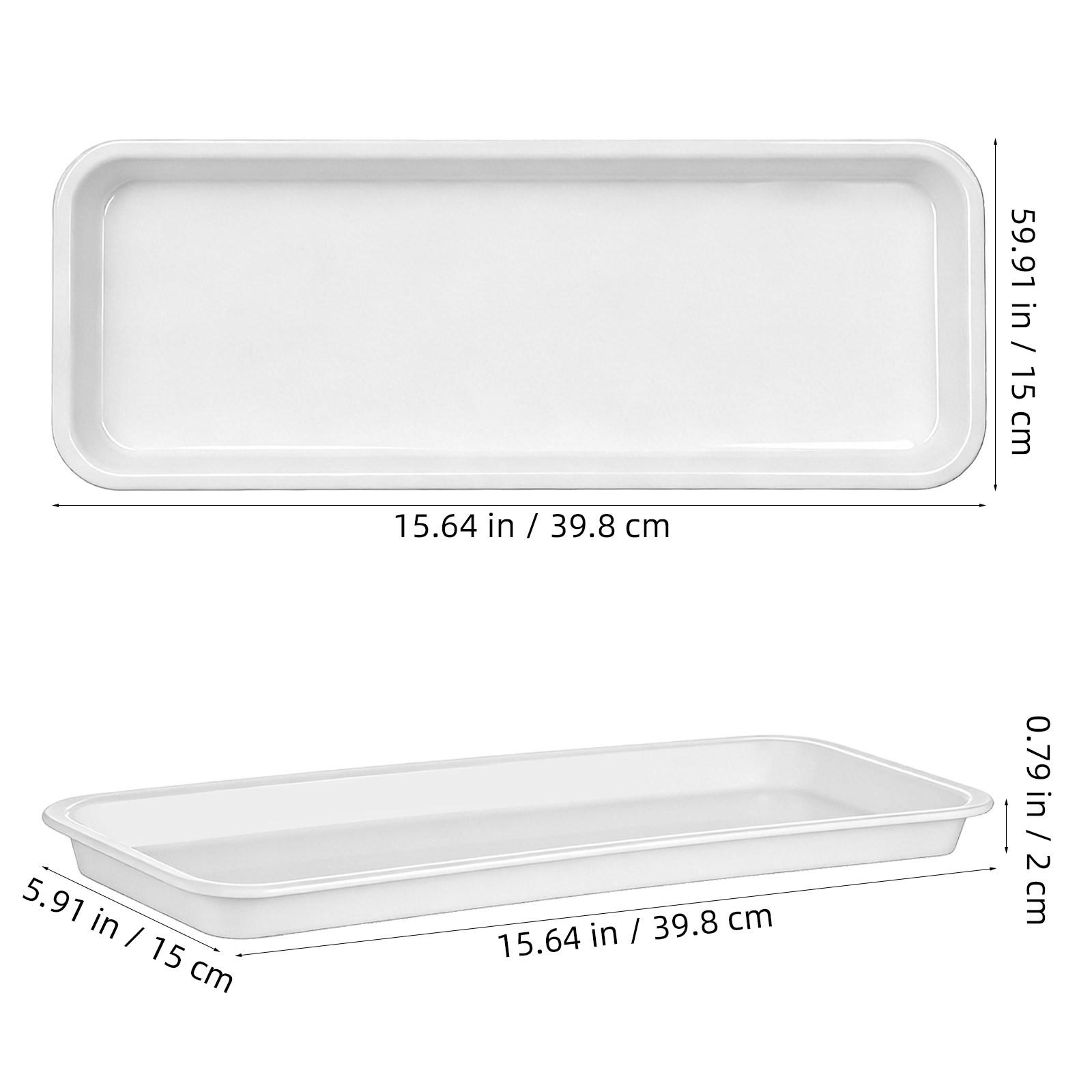 

10Pcs Reusable Plastic Plant Saucer Rectangular Sturdy PP Material Plant Drainage Tray for Pots Bonsai Window Sill Flower Pot білий