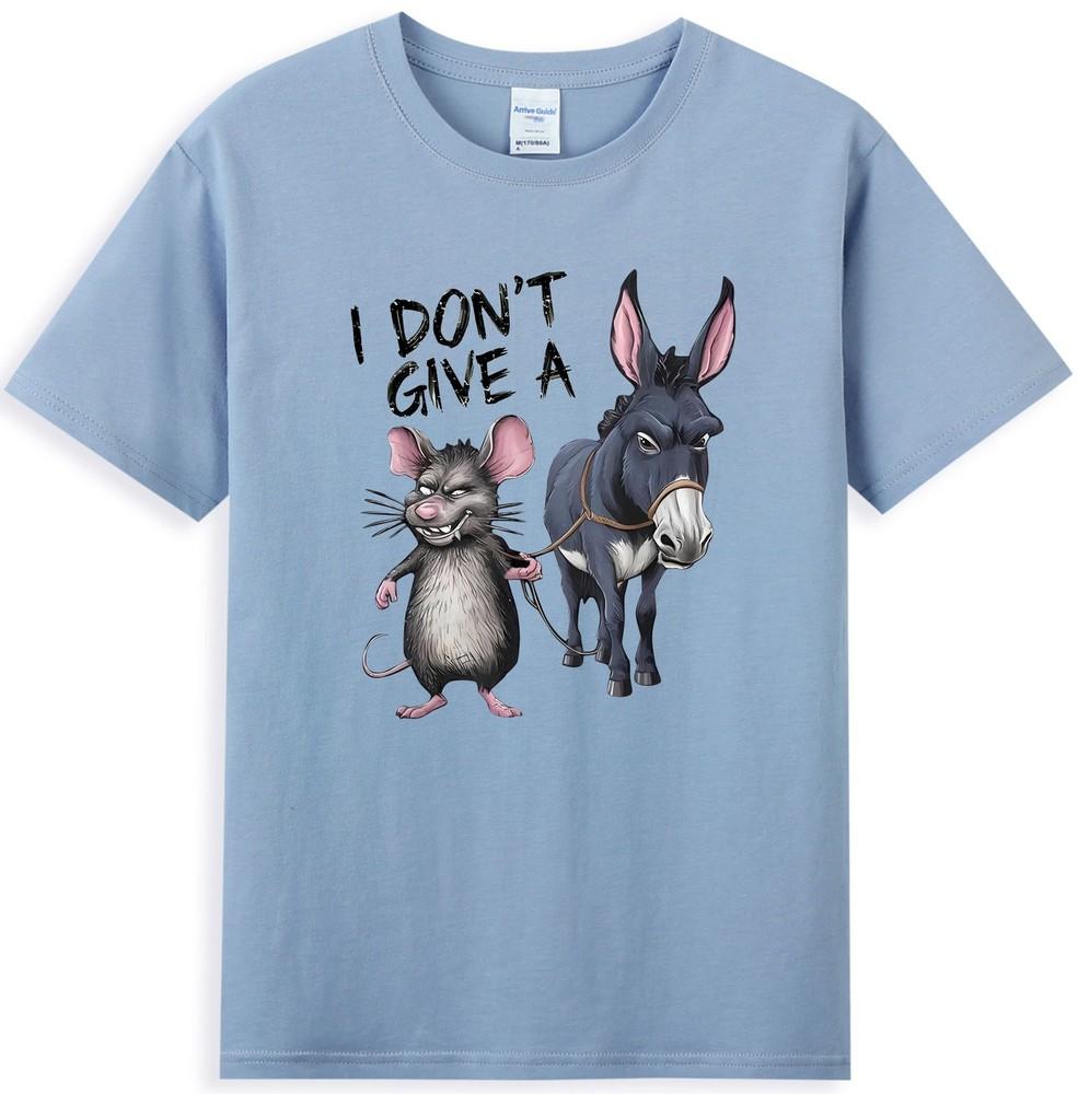 I Dont Give A Rats Ass Mouse Donkey Sarcastic Quote Unisexs Tshirt S
