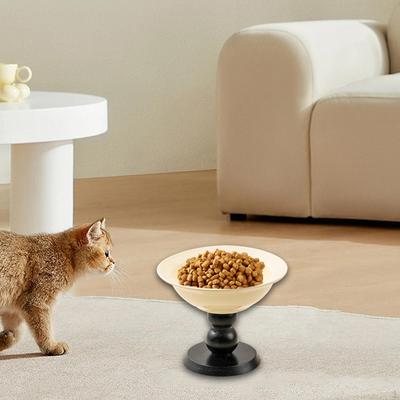 Tigela de gato elevada anti-vômito alimentador de animais de estimação proteção de pescoço recipiente de lanche para cachorro