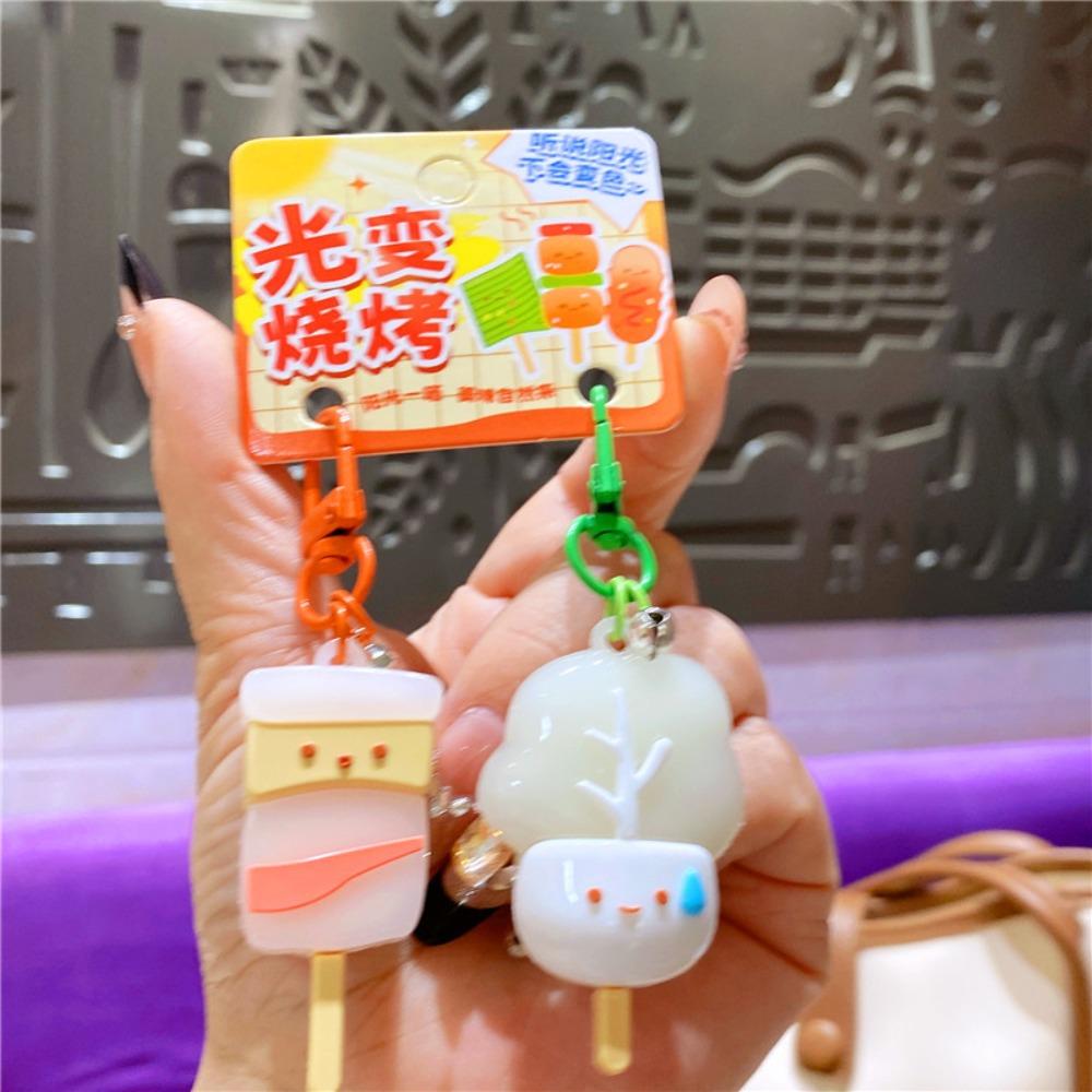 Funny Roast Duck Pendant Cartoon Barbecue Skewers Keychain  Backpack Decor