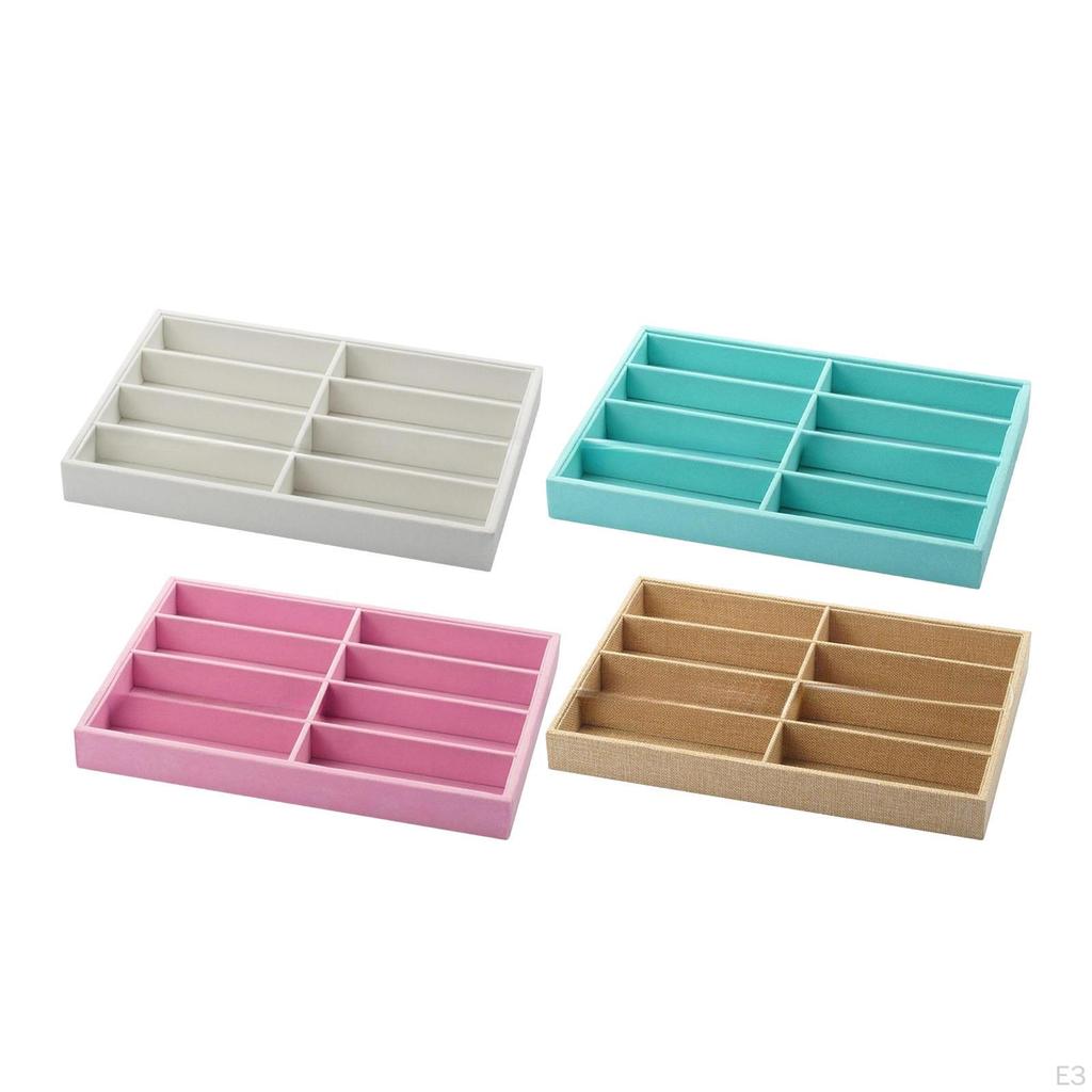 Sunglasses Organizer Tray 8 Compartments Space Saving Modern Eyeglasses Storage Box Eyewear Holder