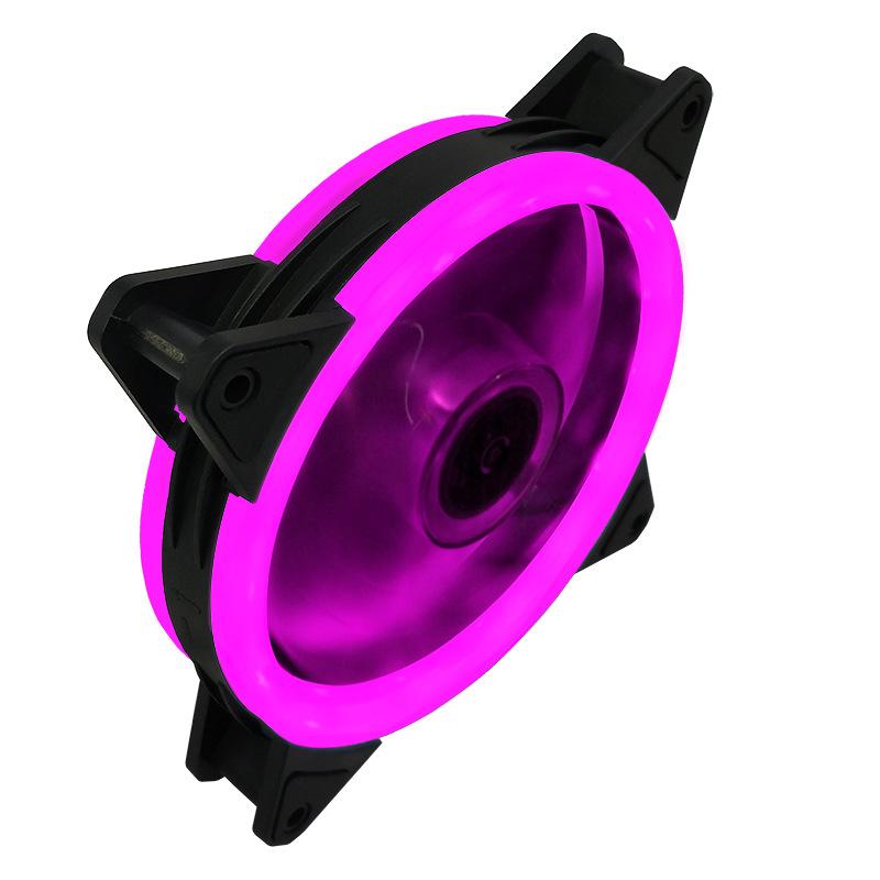 120mm PC Case Fan Cooler Adjustable De-vibration Rubber Led Computer Cooling Fan 12V Mute Ventilador PC Computer Cool Fan