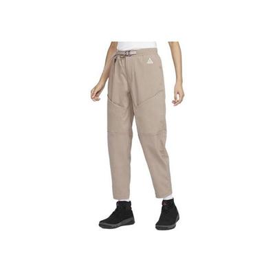 ACG Series Solid Color Mid Waist Drawstring Straight Leg Knit Sports Pants Women Pants Khaki Mountain-White FD5213-247