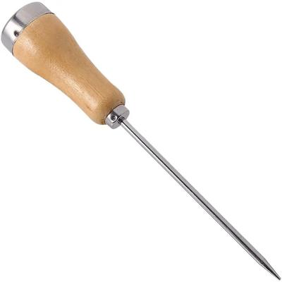 Stainless Steel Ice Pick with Wooden Handle Manual Ice Carving Home Ice Crushers Cone Bar Bartender Refrigerator Deicing Tool