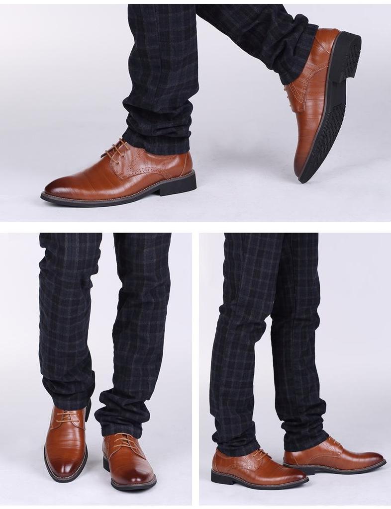 Men's Large Size Leather Formal Shoes (Sizes 46-48)