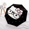 1pc Hello Kitty Glasses Starry NightUmbrella with Plastic Handle,Suitable for All Seasons Home Travel Outdoor UmbrellaSanlio212