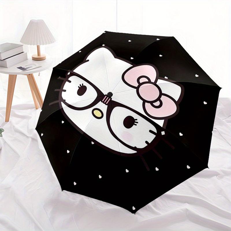 1pc Hello Kitty Glasses Starry NightUmbrella with Plastic Handle,Suitable for All Seasons Home Travel Outdoor UmbrellaSanlio212